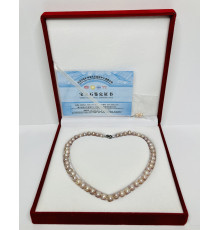 Перли Лавандовий натуральний Малазійський клас ААА із сережками