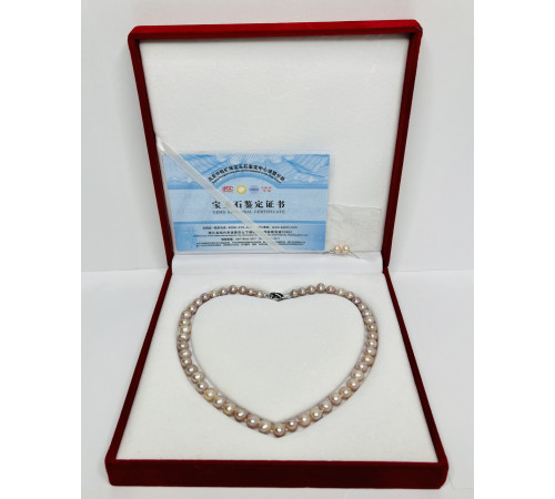 Перли Лавандовий натуральний Малазійський клас ААА із сережками