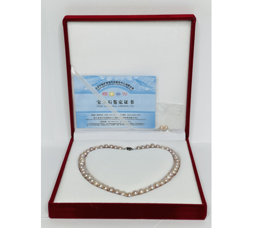 Перли Лавандовий натуральний Малазійський клас ААА із сережками