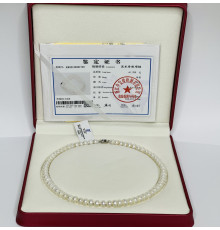 Перлове намисто з Малазійського морського білого перлів Akoya Клас AAA