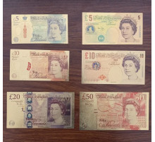 Набір Золотих Купюр Британії 6 штук для приваблення до будинку багатство та процвітання 24К
