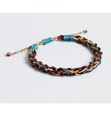 Тибетський Сакральний браслет ручної роботи натуральна шкіра з 5 стихіями на потік грошей, на удачу та захист