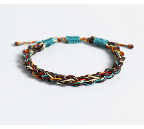 Тибетський Сакральний браслет ручної роботи натуральна шкіра з 5 стихіями на потік грошей, на удачу та захист