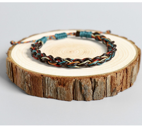 Тибетський Сакральний браслет ручної роботи натуральна шкіра з 5 стихіями на потік грошей, на удачу та захист