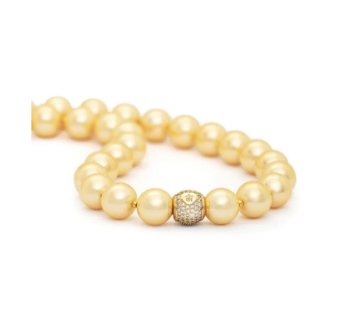 Перлове Золоте намисто зі Слогом Ом клас ААА від Ліліан Ту Малайзія