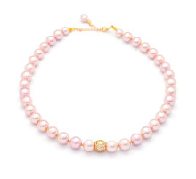 Перлове Рожеве намисто зі Слогом Ом клас ААА від Ліліан Ту Малайзія