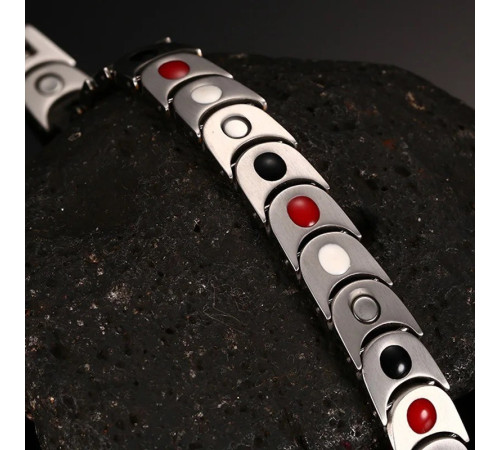 Турмаліновий Браслет із германієм і магнітами Люкс 4в1 для здоров'я та нормалізації тиску