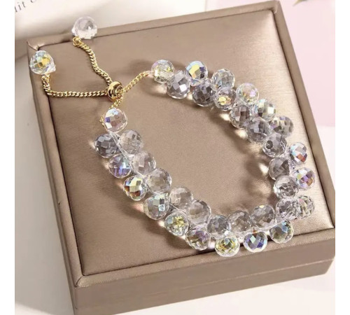 Браслет із гірського кристала гранованого Імператорська Аврора дарує нескінченне багатство та мудрість від Ліліан