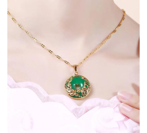 Золота Нефритова Підвіска Дракон і Фенікс для успіху, влади, процвітання та Любові