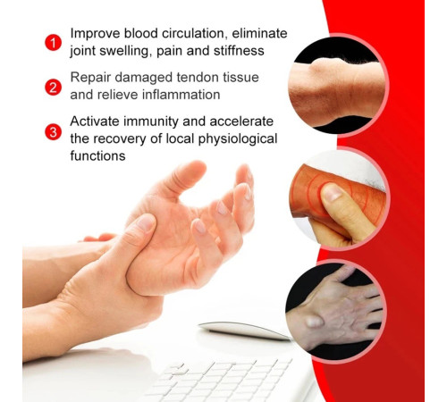 Турмаліновий пластир для терапії артриту зап'ястка, великого пальця, шия, спина, коліна 10 шт.