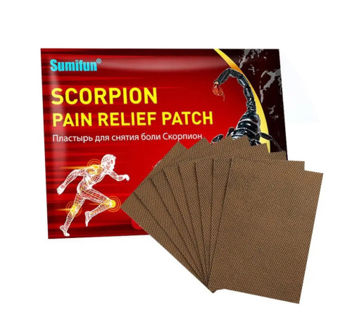 Пластир із отрутою скорпіона Дасецзи знеболювальний терапевтичний 8 штук