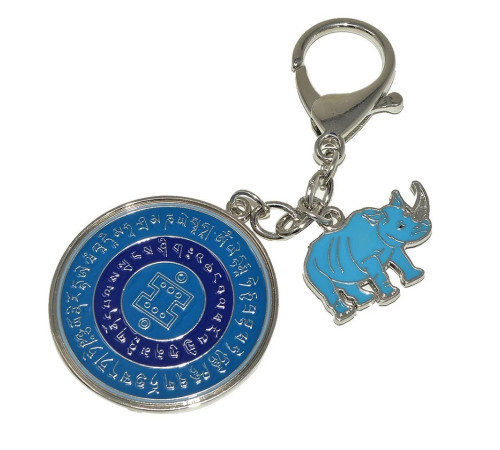 Брелок амулет Синій слон і Синій носоріг від Ліліан Ту