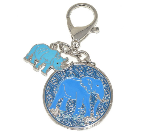 Брелок амулет Синій слон і Синій носоріг від Ліліан Ту