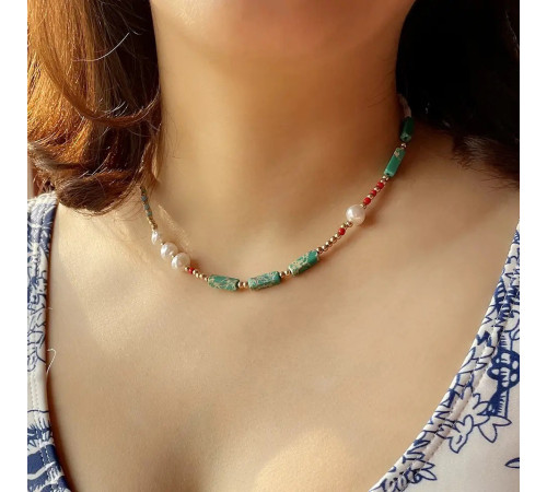 Чокер намисто з різнобарвними намистинами для краси та молодості та удачі