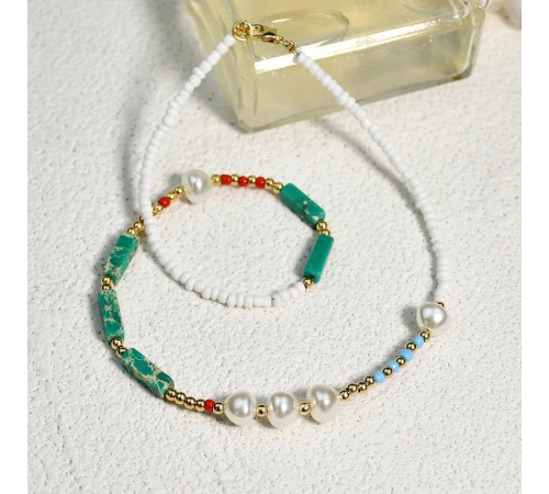 Чокер намисто з різнобарвними намистинами для краси та молодості та удачі