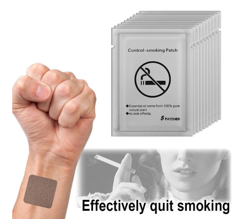 Антинікотиновий пластир із турмаліном Stop Smoking від куріння легкий спосіб кинути курити