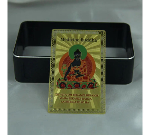 Тибетська Картка Будда Медицини для зцілення з мантрою