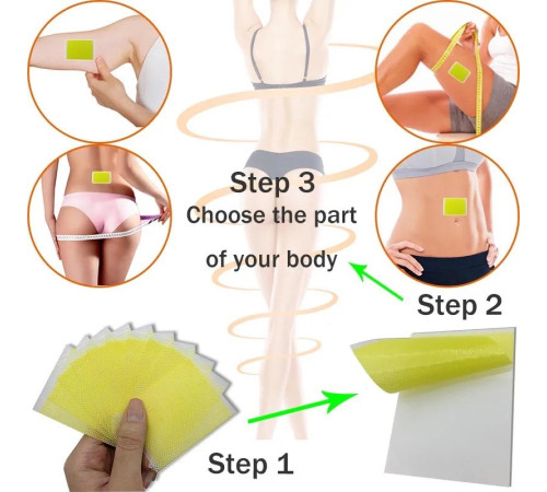 Турмаліновий пластир для спалювання жирів 10 шт.