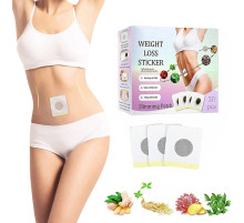 Трав'яний пластир для зниження ваги зменшення живота та талії, спалювання жирів WEIGHT LOSS STICKER 30 шт.