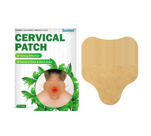 Турмаліновий натуральний шийний пластир від болю в суглобах ревматичний із полином 12 шт.