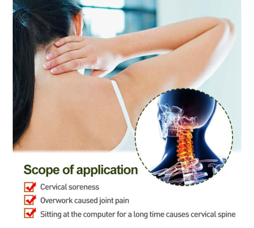 Турмаліновий натуральний шийний пластир від болю в суглобах ревматичний із полином 12 шт.