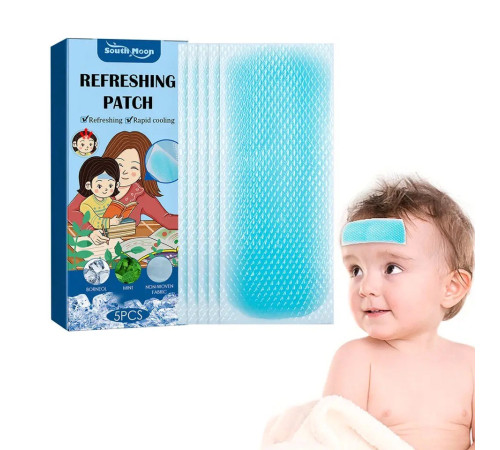 Турмаліновий жарознижувальний пластир для зняття болю, спека від температури 5 штук