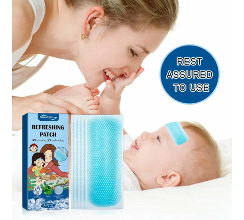 Турмаліновий жарознижувальний пластир для зняття болю, спека від температури 5 штук