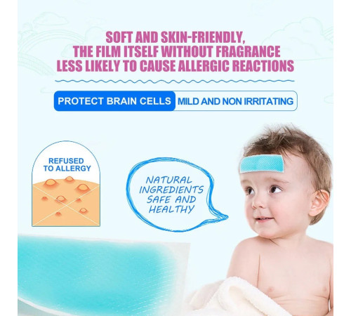 Турмаліновий жарознижувальний пластир для зняття болю, спека від температури 5 штук