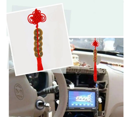 Зв'язка із 6 китайських монет для багатства та удачі в будинок і в бізнес це талісман багатства та процвітання