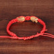 Тибетський браслет червона нитка подвійна щаслива риба Арована для удачі та багатства
