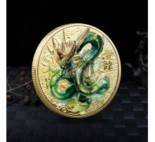 Золота монета Сузірзія Зеленого Дракона для успіху Удача і правильний вибір часу