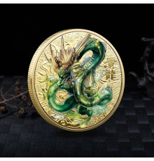Золота монета Сузірзія Зеленого Дракона для успіху Удача і правильний вибір часу
