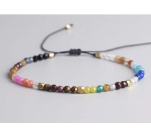 Тибетський турмаліновий Сакральний браслет ручної роботи з 5 стихіями на потік грошей, велике удачу та захист