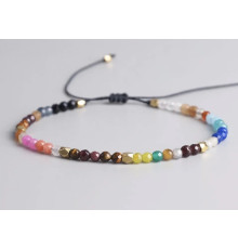 Тибетський турмаліновий Сакральний браслет ручної роботи з 5 стихіями на потік грошей, велике удачу та захист