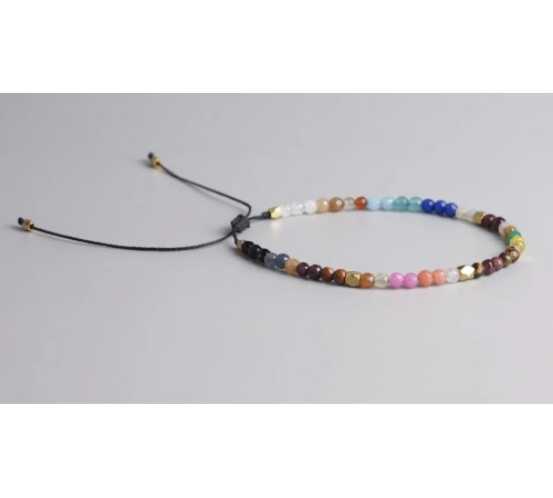 Тибетський турмаліновий Сакральний браслет ручної роботи з 5 стихіями на потік грошей, велике удачу та захист