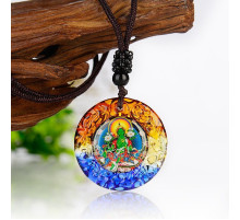 Зелена Тара Тибетська підвіска Сакральний Талісман для здійснення бажань і захист