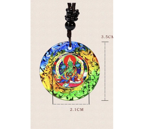 Зелена Тара Тибетська підвіска Сакральний Талісман для здійснення бажань і захист