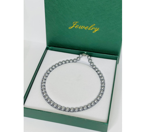 Перлове намисто з морського сірого з блакитним відливом перлів Akoya Малайзія Клас AAA