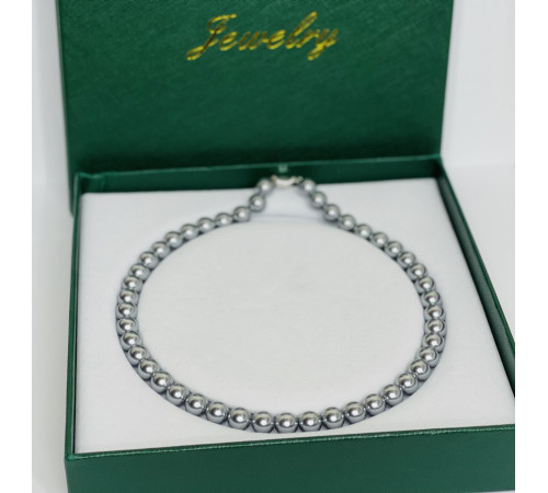 Перлове намисто з морського сірого з блакитним відливом перлів Akoya Малайзія Клас AAA