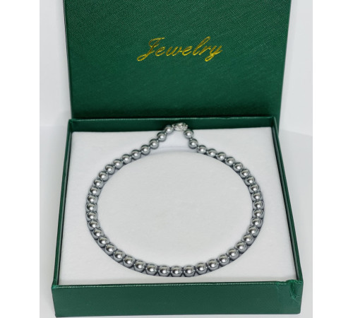 Перлове намисто з морського сірого з блакитним відливом перлів Akoya Малайзія Клас AAA