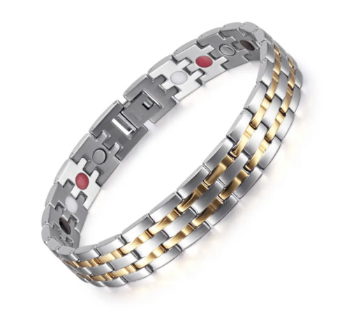 Турмаліновий браслет Біомагінтний із Титаном, Германієм і Біофотонами ІЧ 5в1