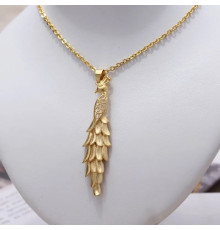 Золота підвіска Східного Феніксу з 18-каратного золота приносить Удачу і Любов