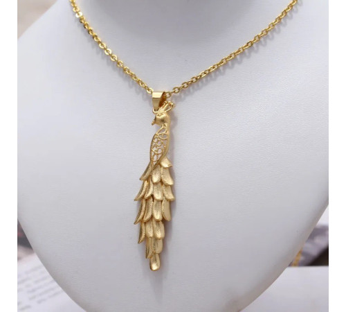 Золота підвіска Східного Феніксу з 18-каратного золота приносить Удачу і Любов