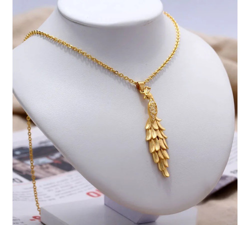 Золота підвіска Східного Феніксу з 18-каратного золота приносить Удачу і Любов