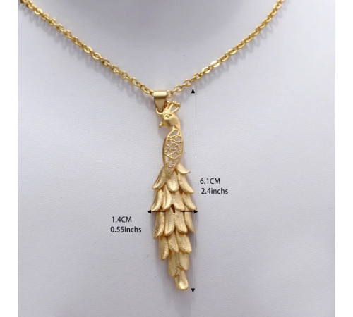 Золота підвіска Східного Феніксу з 18-каратного золота приносить Удачу і Любов