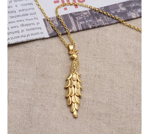 Золота підвіска Східного Феніксу з 18-каратного золота приносить Удачу і Любов