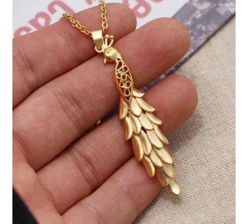 Золота підвіска Східного Феніксу з 18-каратного золота приносить Удачу і Любов