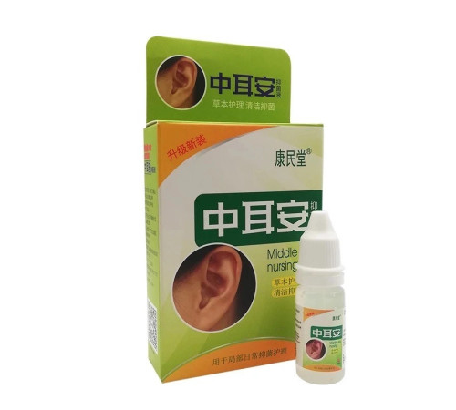 Китайські Вушні краплі антибактеріальні від отиту та запалення вуха, від закладеності