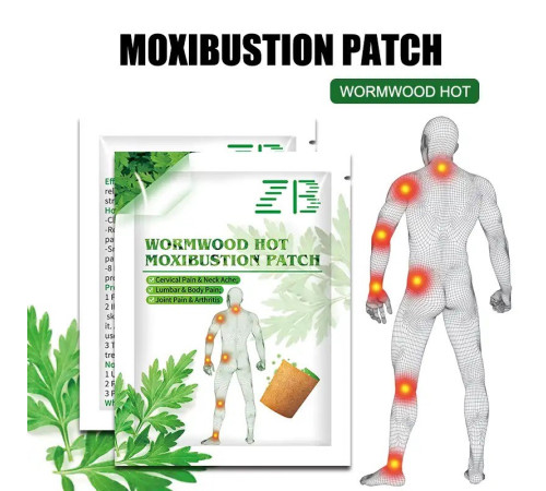 Турмаліновий пластир з екстрактом полину й імбиром знеболювальний знімає біль на всіх ділянках тіла 6 шт.