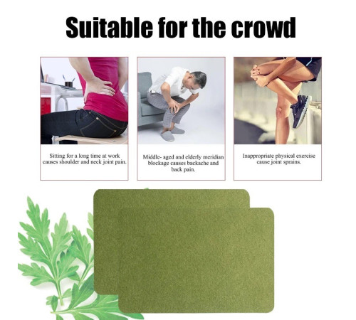 Турмаліновий пластир з екстрактом полину й імбиром знеболювальний знімає біль на всіх ділянках тіла 6 шт.